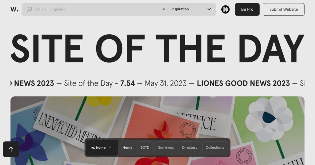 Bright Ideas & Bold Designs: Unlock Website Design Inspiration for 2025 Awwwards web design inspiration example